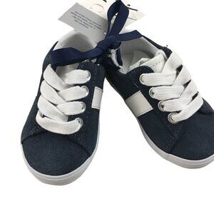 Janie and Jack Baby Boys Blue Leather Tennis Shoes Sneakers Sz 4 NWT